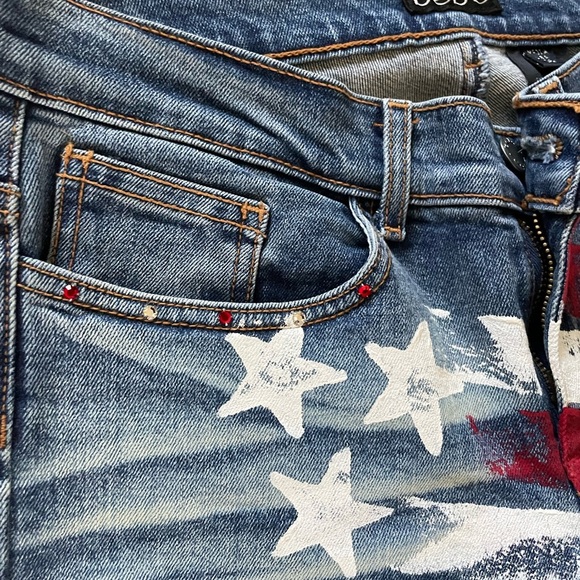 Bebe 90’s American flag jeans - Picture 4 of 9